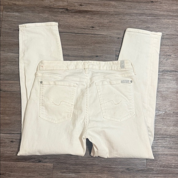 7 For all mankind White Denim Jeans - Picture 2 of 2
